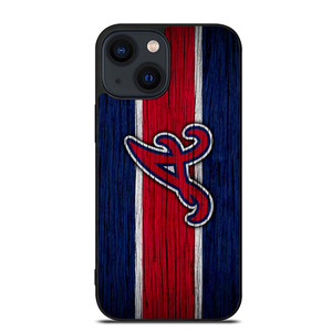 ATLANTA BRAVES MLB LOGO STRIPS iPhone 14 Plus Case ATLANTA BRAVES MLB LOGO STRIPS iPhone 14 Plus Case