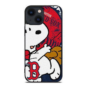 BOSTON RED SOX BASEBALL SNOOPY iPhone 14 Plus Case BOSTON RED SOX BASEBALL SNOOPY iPhone 14 Plus Case
