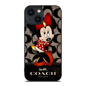 COACH NEW YORK BLACK MINNIE MOUSE iPhone 14 Plus Case COACH NEW YORK BLACK MINNIE MOUSE iPhone 14 Plus Case