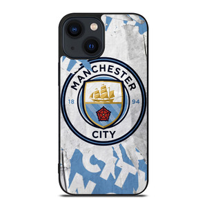 MANCHESTER CITY FOOTBALL ART LOGO iPhone 14 Plus Case