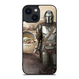 MANDALORIAN AND BABY YODA STAR WARS iPhone 14 Plus Case MANDALORIAN AND BABY YODA STAR WARS iPhone 14 Plus Case