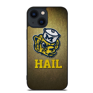 MICHIGAN WOLVERINES HAIL iPhone 14 Plus Case MICHIGAN WOLVERINES HAIL iPhone 14 Plus Case