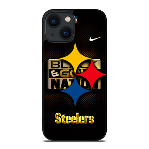 PITTSBURGH STEELERS BLACK AND GO NATION iPhone 14 Plus Case PITTSBURGH STEELERS BLACK AND GO NATION iPhone 14 Plus Case