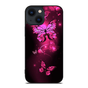 PURPLE BITTERFLY PINK iPhone 14 Plus Case