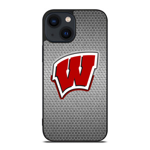 WISCONSIN BADGER EMBLEM iPhone 14 Plus Case WISCONSIN BADGER EMBLEM iPhone 14 Plus Case