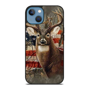 AMERICAN FLAG DEER BUCK CAMO iPhone 13 Case