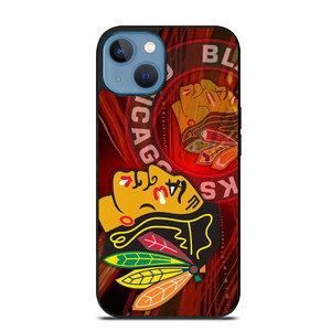 CHICAGO BLACK HAWKS HEAD ICON iPhone 13 Case
