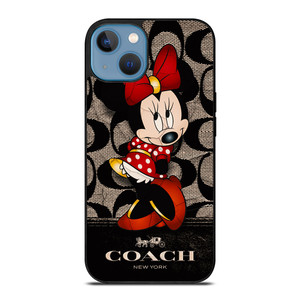 COACH NEW YORK BLACK MINNIE MOUSE iPhone 13 Case