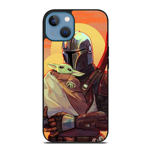 MANDALORIAN AND BABY YODA STAR WARS CARTOON iPhone 13 Case MANDALORIAN AND BABY YODA STAR WARS CARTOON iPhone 13 Case