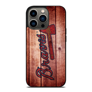 ATLANTA BRAVES BASEBALL WOOD iPhone 13 Pro Case ATLANTA BRAVES BASEBALL WOOD iPhone 13 Pro Case
