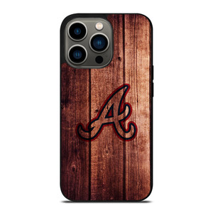 ATLANTA BRAVES LOGO WOOD INITIAL iPhone 13 Pro Case