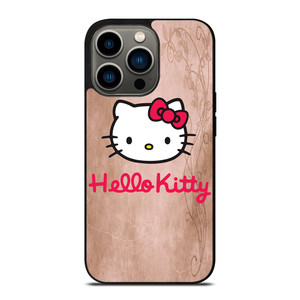 HELLO KITTY FACE WOOD iPhone 13 Pro Case