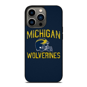 MICHIGAN WOLVERINES FOOTBALL HELMET iPhone 13 Pro Case