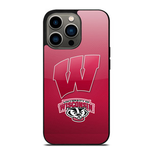 WISCONSIN BADGER LOGO UNIVERSITY FOOTBALL TEAM iPhone 13 Pro Case