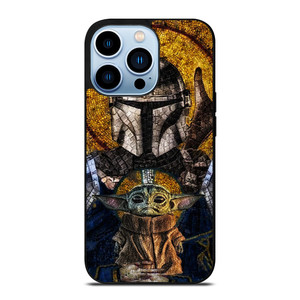 MANDALORIAN AND BABY YODA STAR WARS ART iPhone 13 Pro Max Case