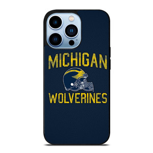 MICHIGAN WOLVERINES FOOTBALL HELMET iPhone 13 Pro Max Case MICHIGAN WOLVERINES FOOTBALL HELMET iPhone 13 Pro Max Case