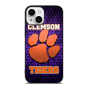 CLEAMSON TIGERS FOOTBALL LOGO PURPLE iPhone 13 Mini Case CLEAMSON TIGERS FOOTBALL LOGO PURPLE iPhone 13 Mini Case