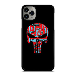 THE PUNISHER SKULL RED BLUE ARTWORK iPhone 11 Pro Max Case THE PUNISHER SKULL RED BLUE ARTWORK iPhone 11 Pro Max Case