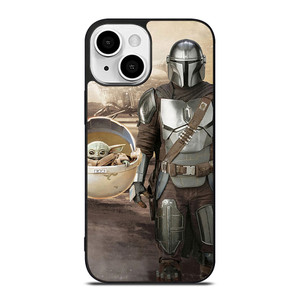 MANDALORIAN AND BABY YODA STAR WARS iPhone 13 Mini Case MANDALORIAN AND BABY YODA STAR WARS iPhone 13 Mini Case