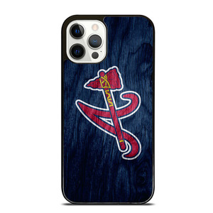 ATLANTA BRAVES MLB WOODEN LOGO iPhone 12 Pro Case ATLANTA BRAVES MLB WOODEN LOGO iPhone 12 Pro Case