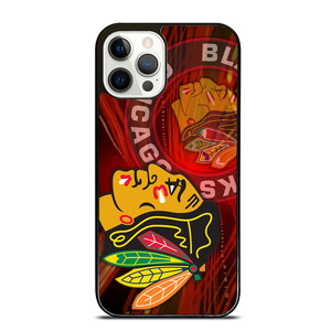 CHICAGO BLACK HAWKS HEAD ICON iPhone 12 Pro Case