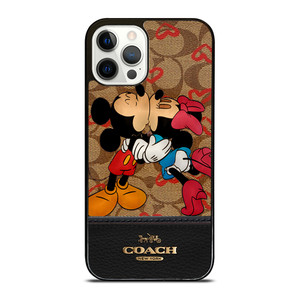 COACH NEW YORK BROWN MICKEY AND MINNIE MOUSE iPhone 12 Pro Case