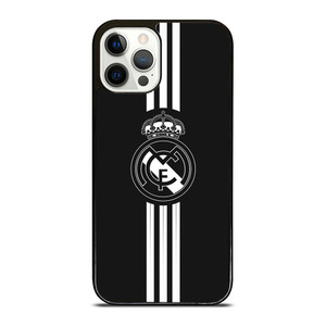 REAL MADRID FC LOGO BLACK WHITE iPhone 12 Pro Case