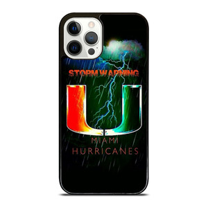 UM MIAMI HURRICANES NFL THUNDER iPhone 12 Pro Case UM MIAMI HURRICANES NFL THUNDER iPhone 12 Pro Case