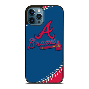ATLANTA BRAVES ICON BALL BASEBALL iPhone 12 Pro Max Case