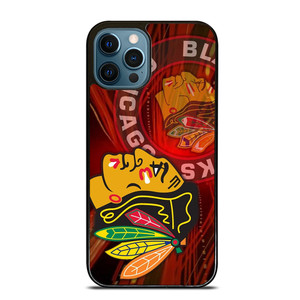 CHICAGO BLACK HAWKS HEAD ICON iPhone 12 Pro Max Case
