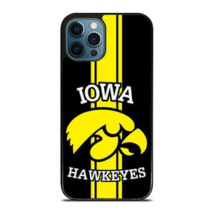 IOWA HAWKEYES STRIPS LOGO FOOTBALL TEAM iPhone 12 Pro Max Case