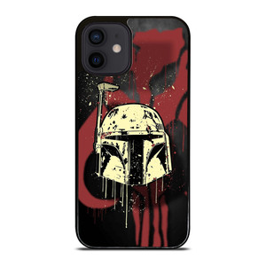 BOBA FETT HELMET STAR WARS ART iPhone 12 Mini Case BOBA FETT HELMET STAR WARS ART iPhone 12 Mini Case