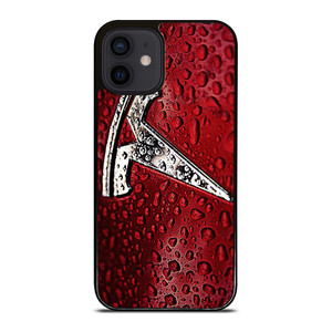 TESLA RED WATER EMBLEM iPhone 12 Mini Case TESLA RED WATER EMBLEM iPhone 12 Mini Case
