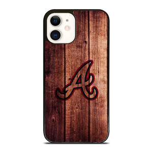 ATLANTA BRAVES LOGO WOOD INITIAL iPhone 12 Case