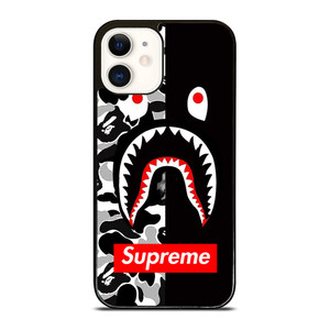 BAPE SHARK SUPREME CAMO BLACK iPhone 12 Case BAPE SHARK SUPREME CAMO BLACK iPhone 12 Case
