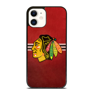CHICAGO BLACK HAWKS RED LOGO iPhone 12 Case