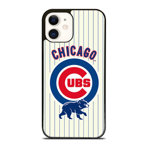 CHICAGO CUBS BASEBALL STRIPES LOGO iPhone 12 Case
