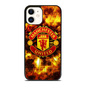 MANCHESTER UNITED FOOTBALL CLUB ON FIRE iPhone 12 Case