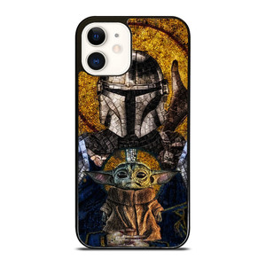MANDALORIAN AND BABY YODA STAR WARS ART iPhone 12 Case MANDALORIAN AND BABY YODA STAR WARS ART iPhone 12 Case