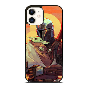 MANDALORIAN AND BABY YODA STAR WARS CARTOON iPhone 12 Case MANDALORIAN AND BABY YODA STAR WARS CARTOON iPhone 12 Case