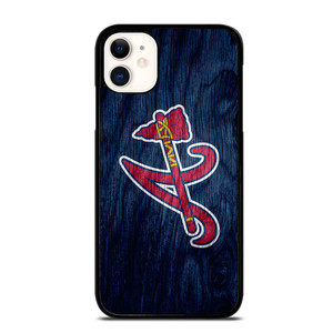 ATLANTA BRAVES MLB WOODEN LOGO iPhone 11 Case ATLANTA BRAVES MLB WOODEN LOGO iPhone 11 Case