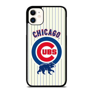 CHICAGO CUBS BASEBALL STRIPES LOGO iPhone 11 Case