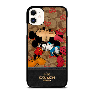 COACH NEW YORK BROWN MICKEY AND MINNIE MOUSE iPhone 11 Case COACH NEW YORK BROWN MICKEY AND MINNIE MOUSE iPhone 11 Case