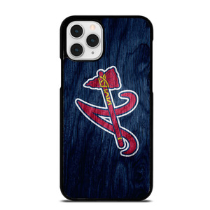 ATLANTA BRAVES MLB WOODEN LOGO iPhone 11 Pro Case ATLANTA BRAVES MLB WOODEN LOGO iPhone 11 Pro Case