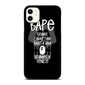 BAPE BLACK SKULL STUSSY iPhone 11 Case BAPE BLACK SKULL STUSSY iPhone 11 Case
