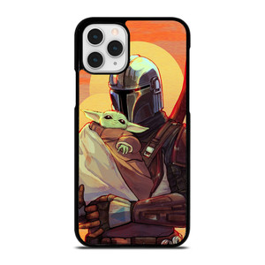 MANDALORIAN AND BABY YODA STAR WARS CARTOON iPhone 11 Pro Case MANDALORIAN AND BABY YODA STAR WARS CARTOON iPhone 11 Pro Case