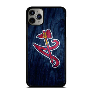 ATLANTA BRAVES MLB WOODEN LOGO iPhone 11 Pro Max Case
