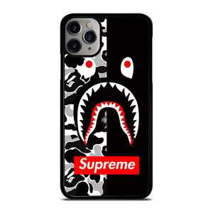 BAPE SHARK SUPREME CAMO BLACK iPhone 11 Pro Max Case