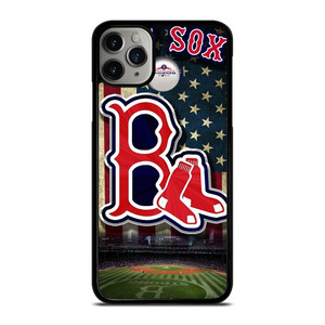 BOSTON RED SOX BASEBALL USA FLAH iPhone 11 Pro Max Case