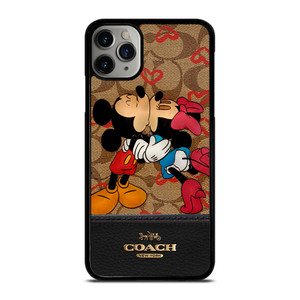 COACH NEW YORK BROWN MICKEY AND MINNIE MOUSE iPhone 11 Pro Max Case